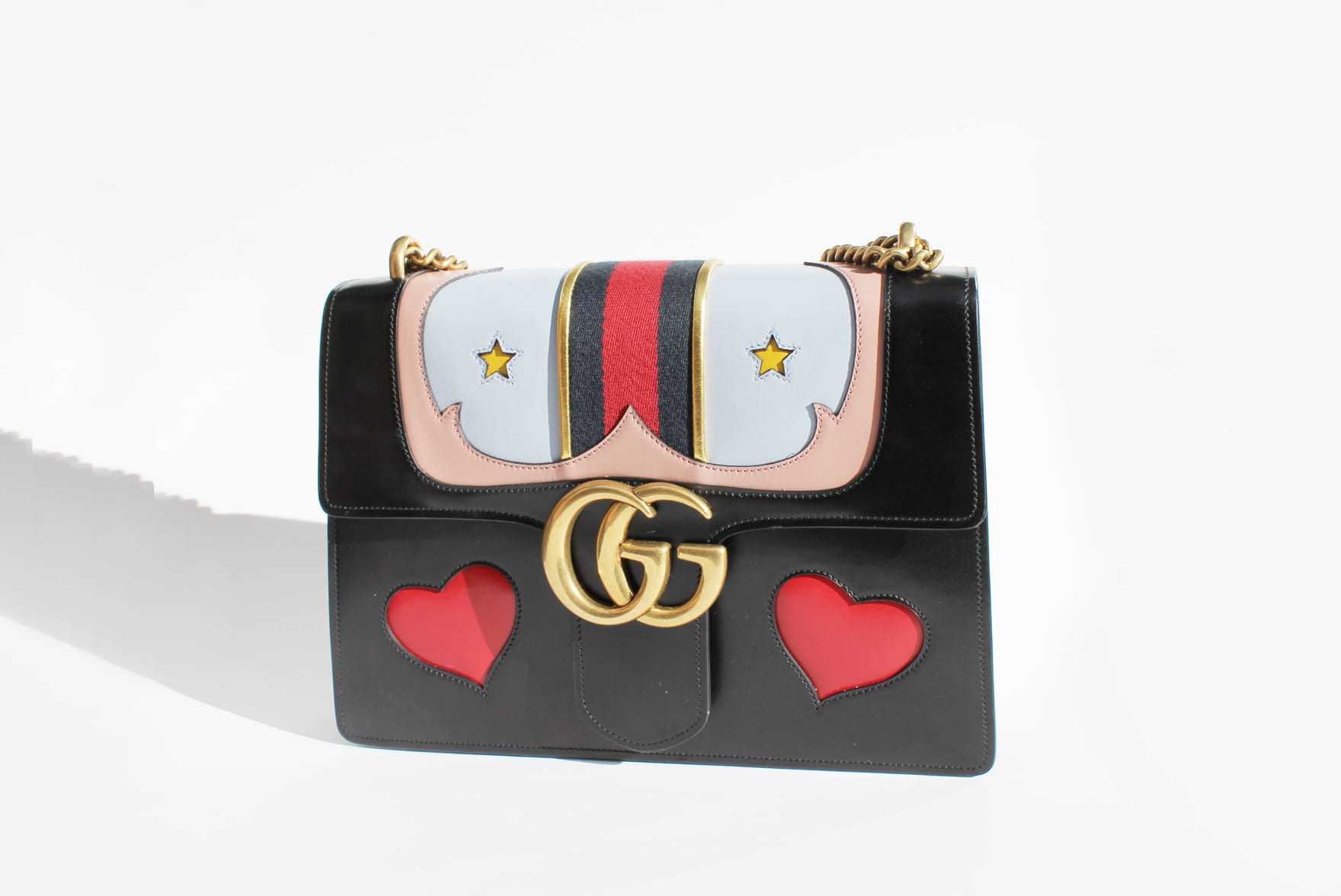 gucci bag with hearts