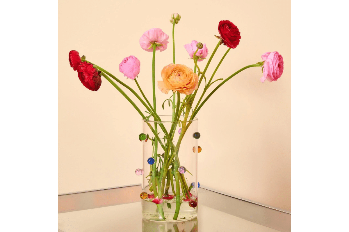 Maison Balzac Vase with colourful glass