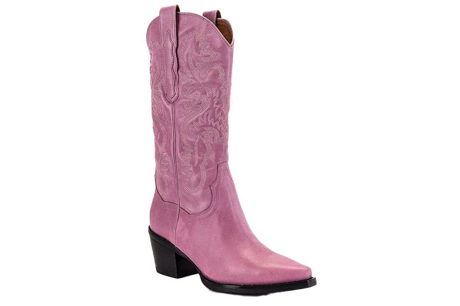 JEFFREY CAMPBELL Dagget Pink Cowboy Boots With Heel.