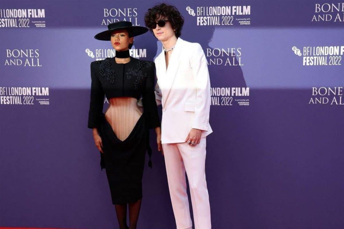 Timothée Chalamet and Taylor Russell red carpet