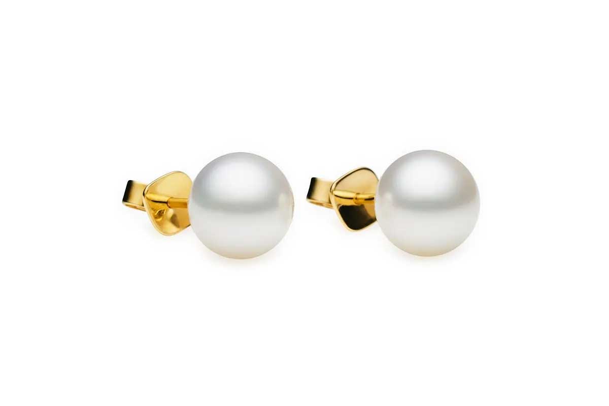 Paspaley button pearl earrings