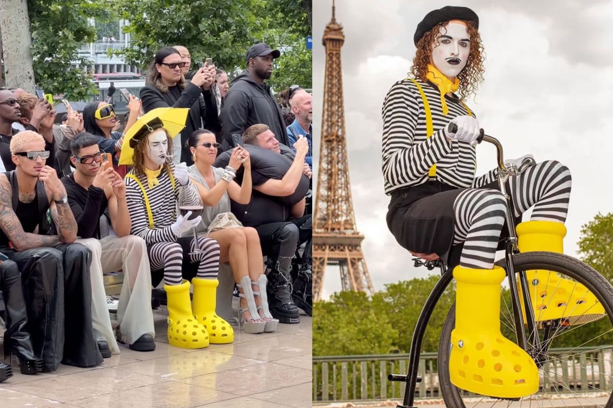 MSCHF debut their Big Yellow Crocs collab at Paris Fashion Week