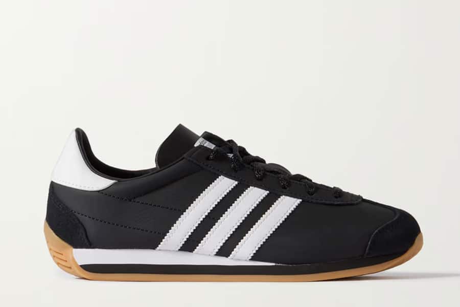 ADIDAS ORIGINALS Country OG Suede-Trimmed Leather Sneakers