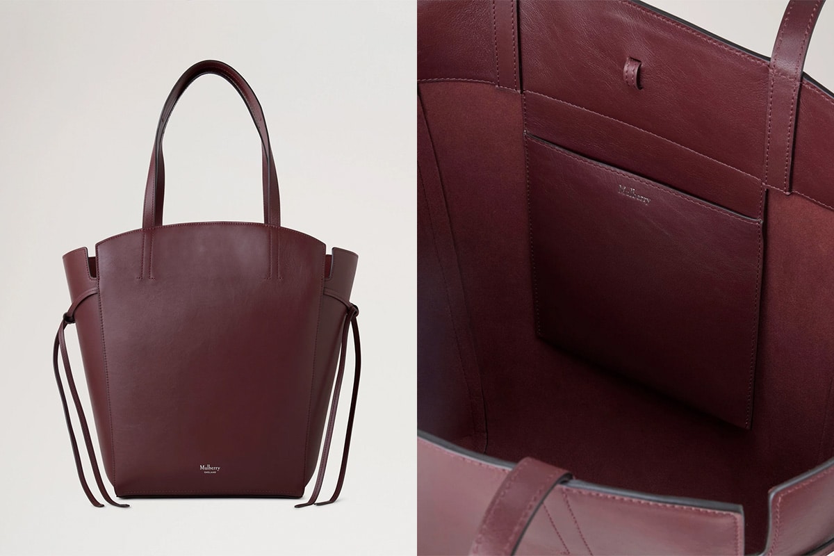 Mulberry Clovelly Tote In Black Cherry