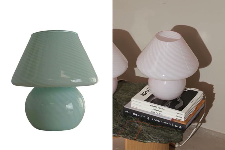 MURANO 'Mushroom' glass vintage lamp