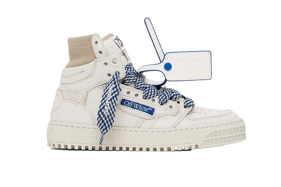 OFF-WHITE 3.0 Off Court Sneakers in white with blue checks