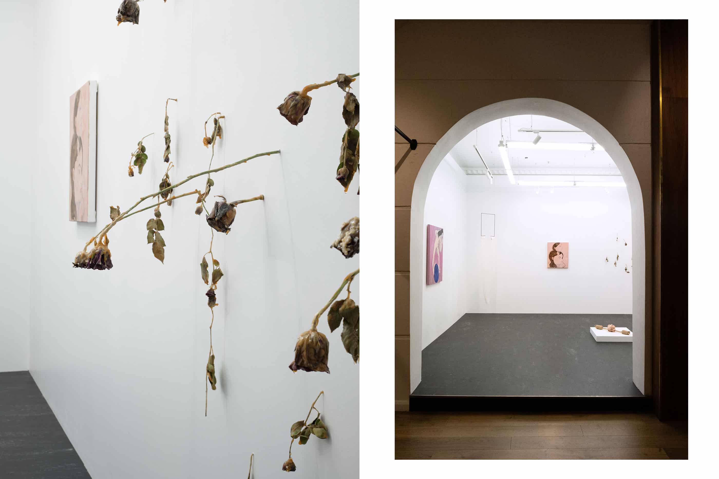 Pass~Port Gallery's 'Above Control' show, photographed by Pass~Port (left) and Magdalene Shapter (right).